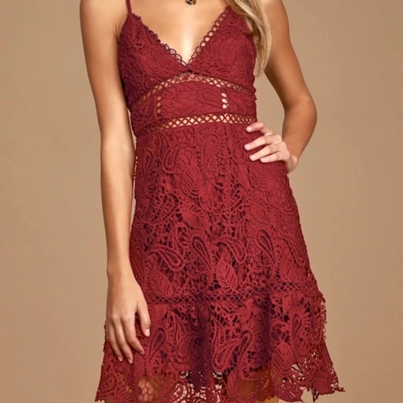 Lulu’s Dearly Beloved Crochet Lace Mini Dress - Picture 2 of 13
